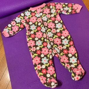 Floral Baby Girl Fleece Sleeper